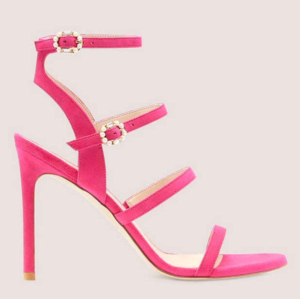 Stuart Weitzman Dazzle Gladiator 100 Suede Sandal